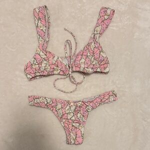 Pink Floral Bikini Set